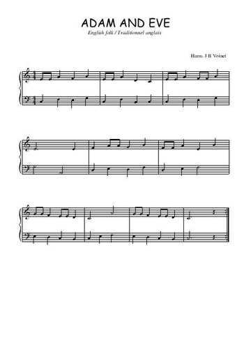 Téléchargez l'arrangement pour piano de la partition de Adam and Eve en PDF
